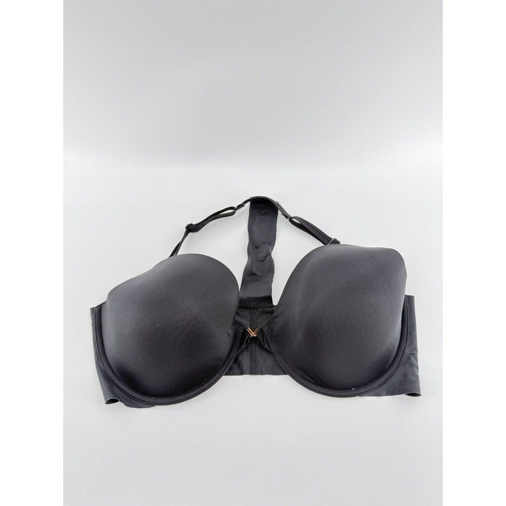 Victoria's Secret Front-Close T-Back Padded Bra in Slate Black 38DD
